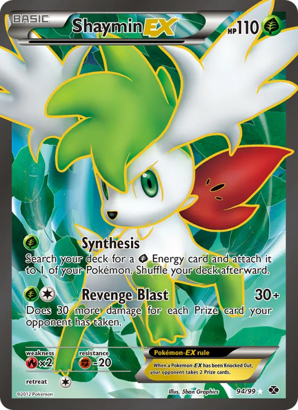 Shaymin-EX - Next Destinies Pokemon Card