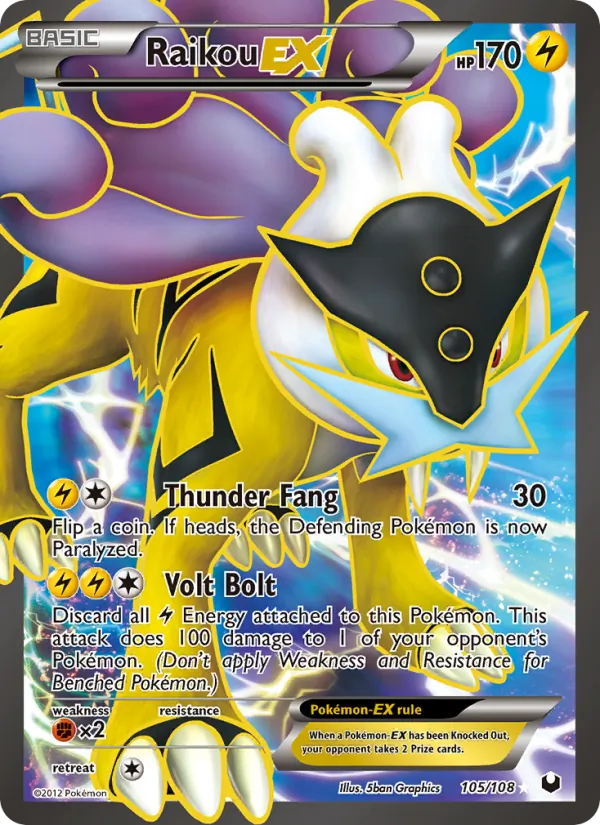 Raikou-EX - Dark Explorers Pokemon Card