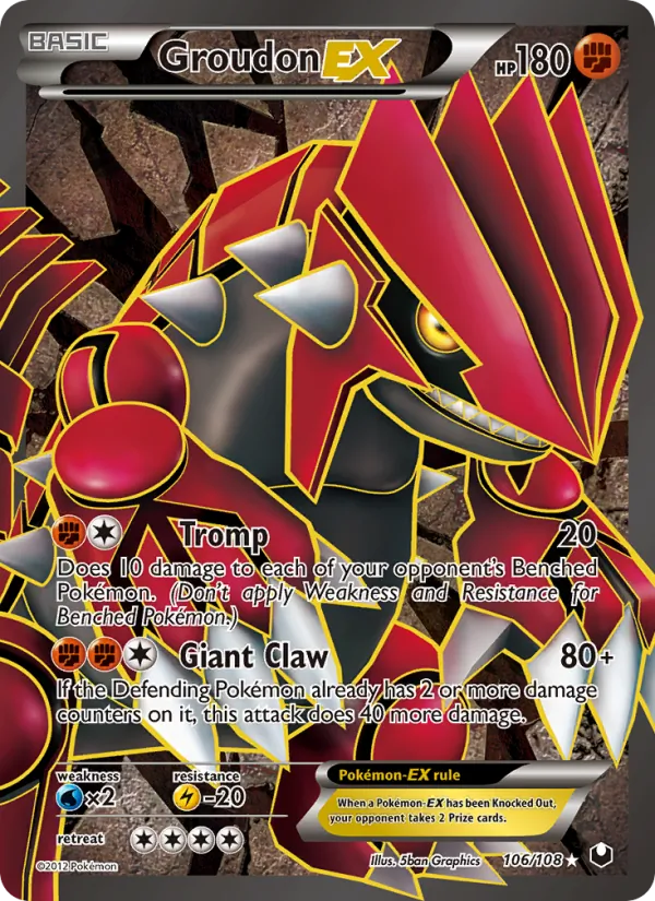 Groudon-EX - Dark Explorers Pokemon Card