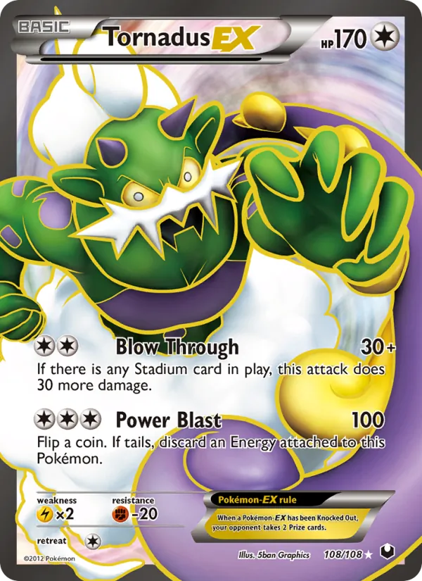 Tornadus-EX - Dark Explorers Pokemon Card