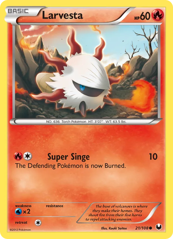 Larvesta - Dark Explorers Pokemon Card