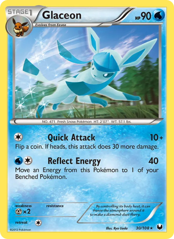 Glaceon - Dark Explorers Pokemon Card