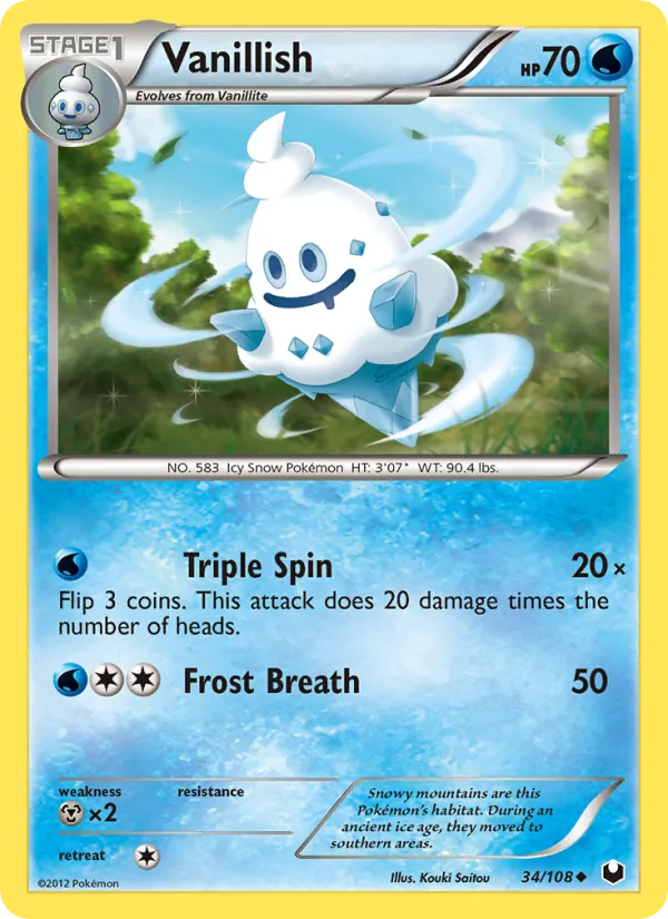 Vanillish - Dark Explorers Pokemon Card
