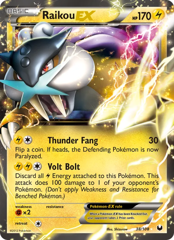 Raikou-EX - Dark Explorers Pokemon Card