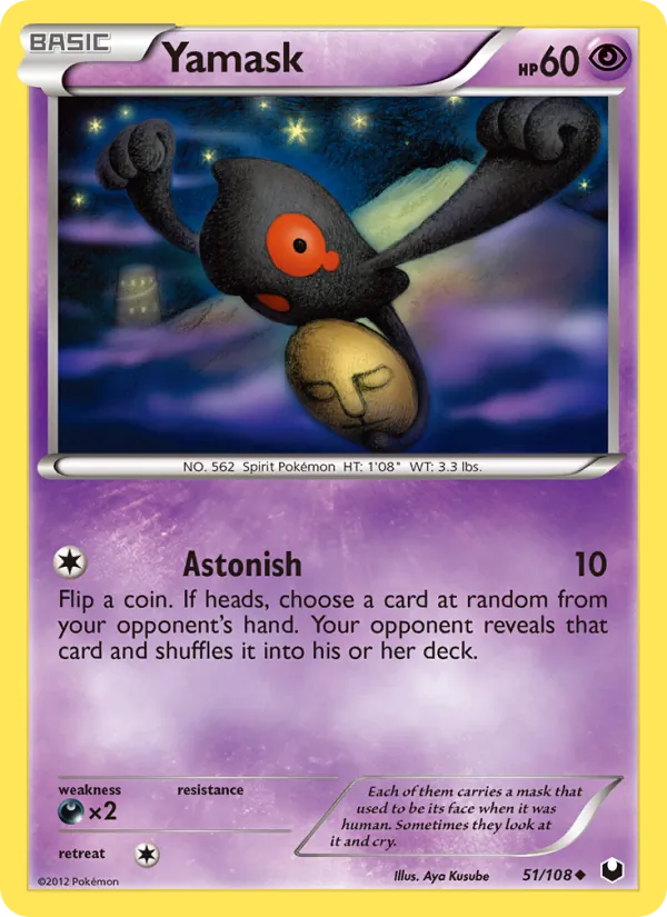 Yamask - Dark Explorers Pokemon Card