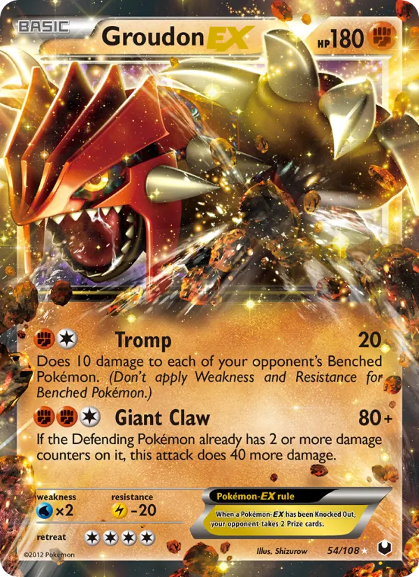 Groudon-EX - Dark Explorers Pokemon Card