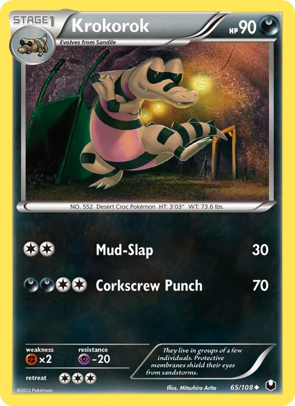 Krokorok - Dark Explorers Pokemon Card