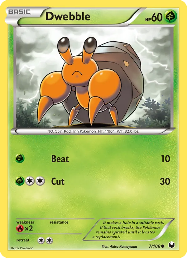 Dwebble - Dark Explorers Pokemon Card