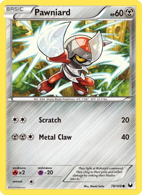 Pawniard - Dark Explorers Pokemon Card
