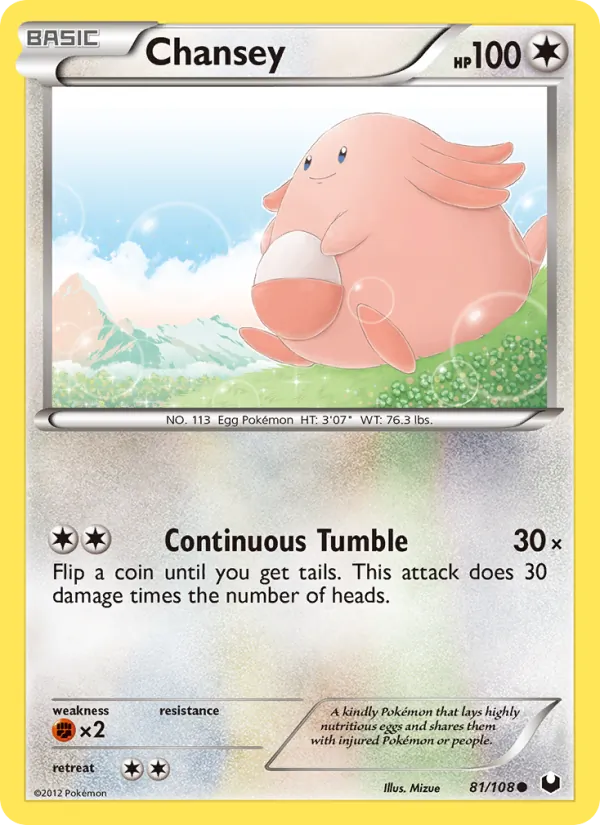 Chansey - Dark Explorers Pokemon Card