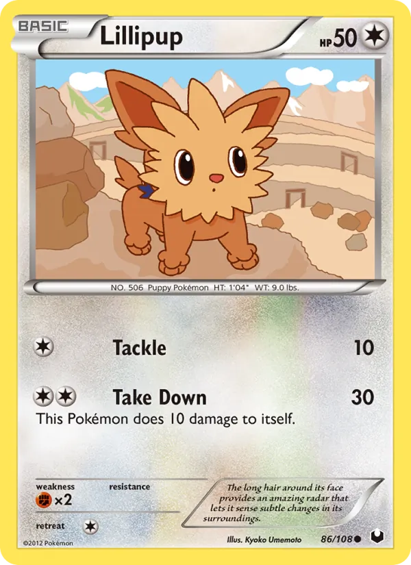 Lillipup - Dark Explorers Pokemon Card