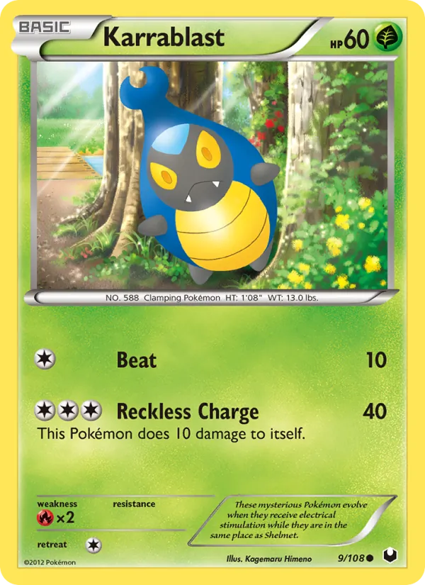 Karrablast - Dark Explorers Pokemon Card