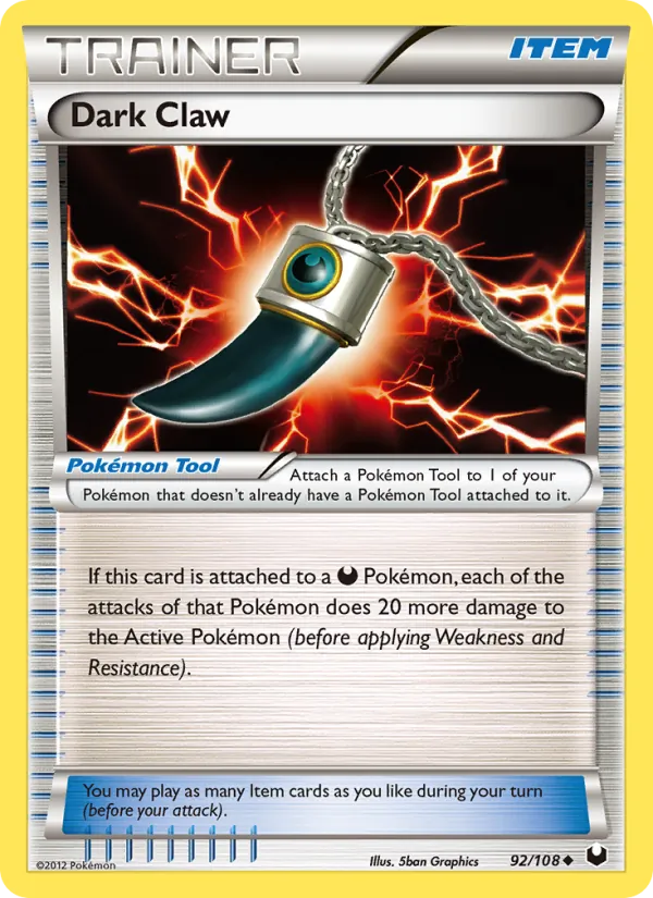 Dark Claw - Dark Explorers Pokemon Card