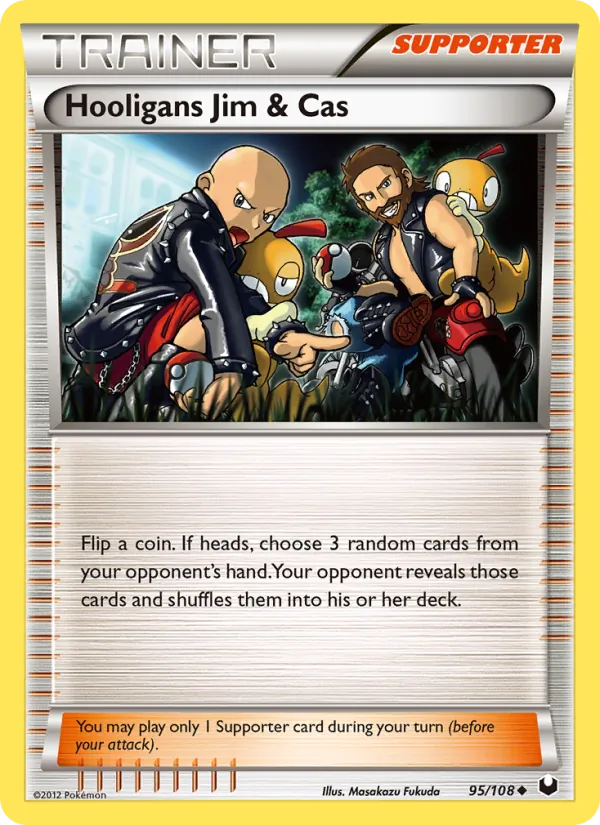 Hooligans Jim & Cas - Dark Explorers Pokemon Card