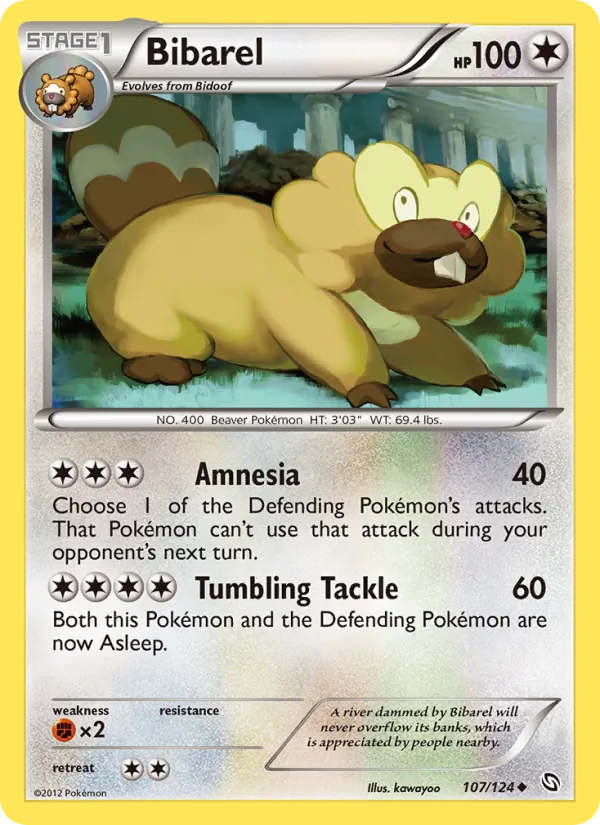 Bibarel - Dragons Exalted Pokemon Card