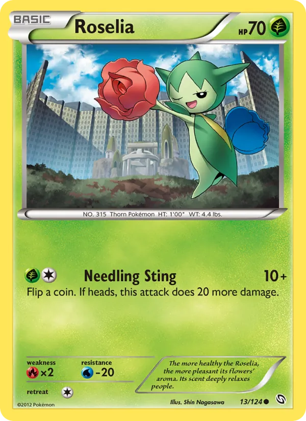 Roselia - Dragons Exalted Pokemon Card