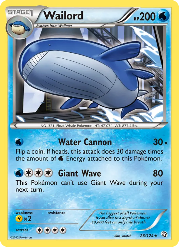 Wailord - Dragons Exalted Pokemon Card