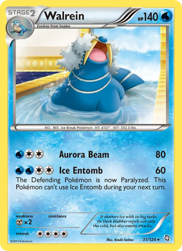 Walrein - Dragons Exalted Pokemon Card