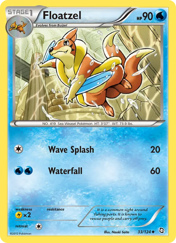 Floatzel - Dragons Exalted Pokemon Card