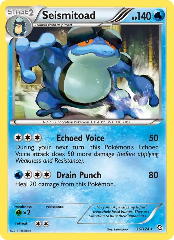Seismitoad - Dragons Exalted Pokemon Card