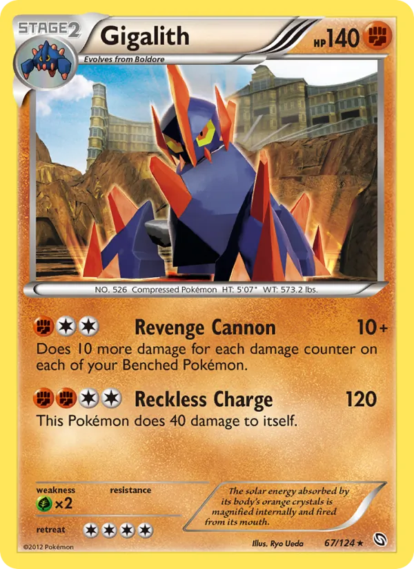 Gigalith - Dragons Exalted Pokemon Card