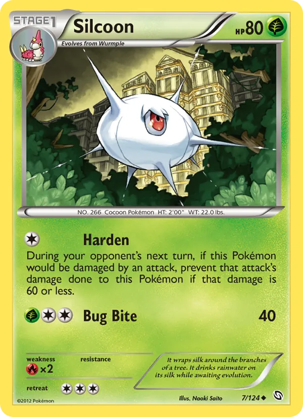Silcoon - Dragons Exalted Pokemon Card