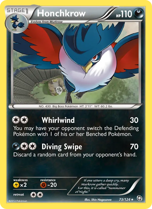 Honchkrow - Dragons Exalted Pokemon Card