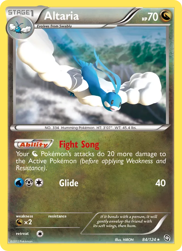 Altaria - Dragons Exalted Pokemon Card