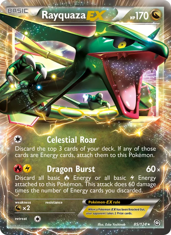 Rayquaza-EX - Dragons Exalted Pokemon Card