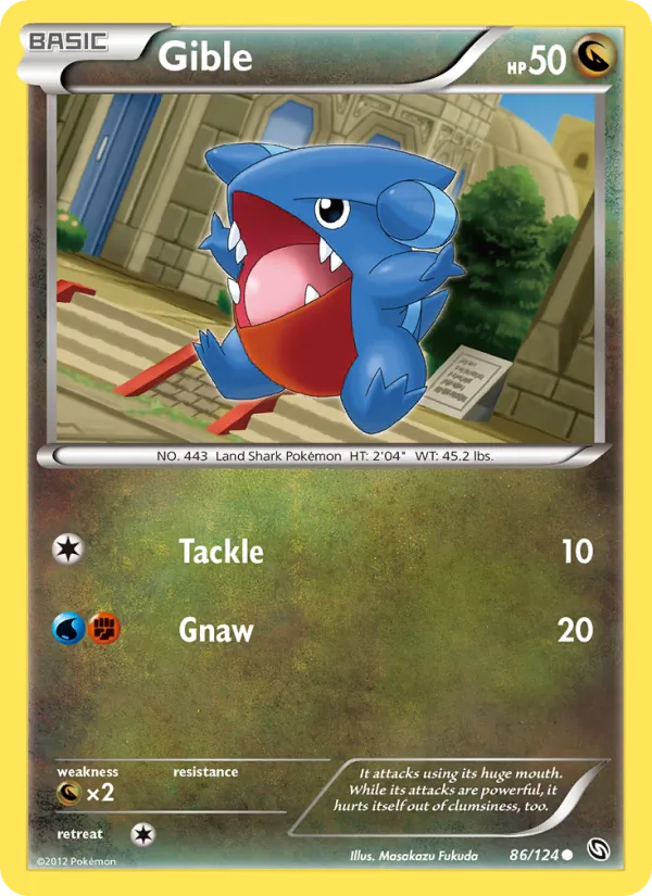 Gible - Dragons Exalted Pokemon Card