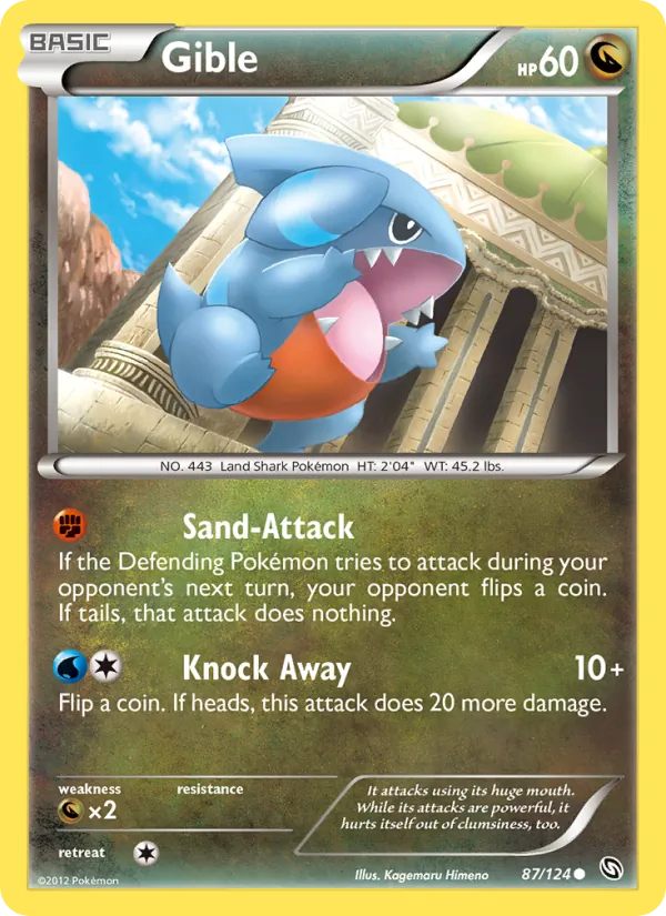 Gible - Dragons Exalted Pokemon Card