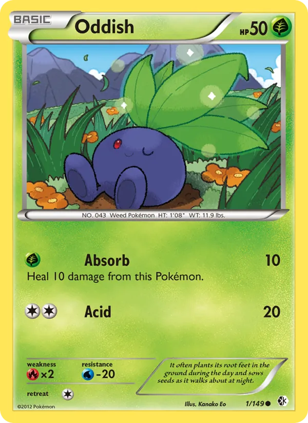 Oddish - Boundaries Crossed Pokemon Card
