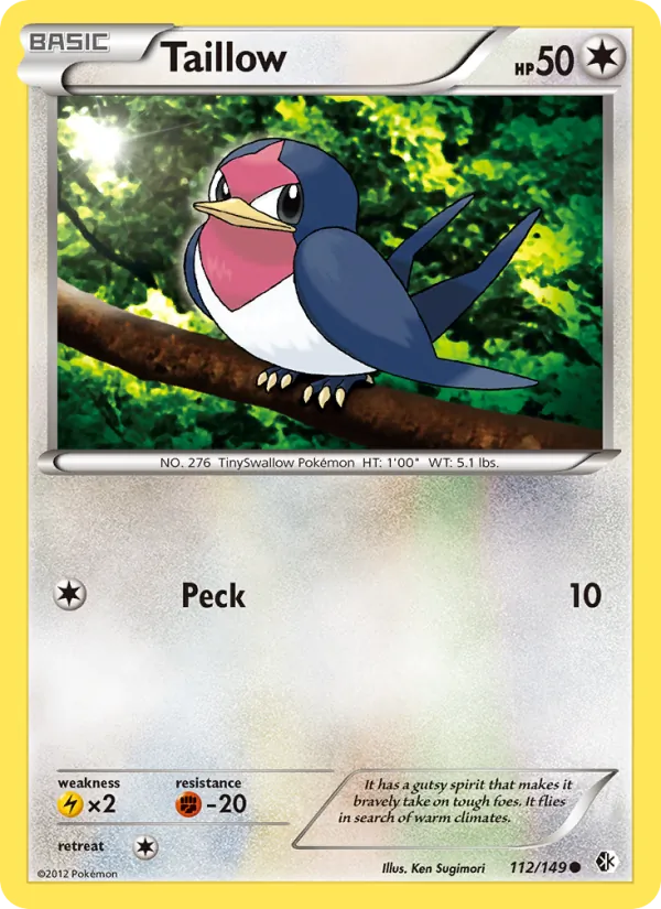 Taillow - Boundaries Crossed Pokemon Card