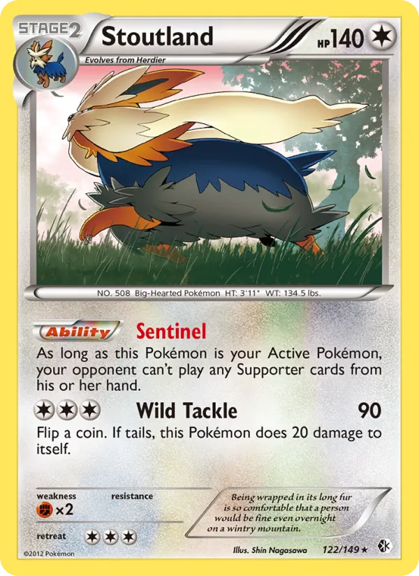 Stoutland - Boundaries Crossed Pokemon Card