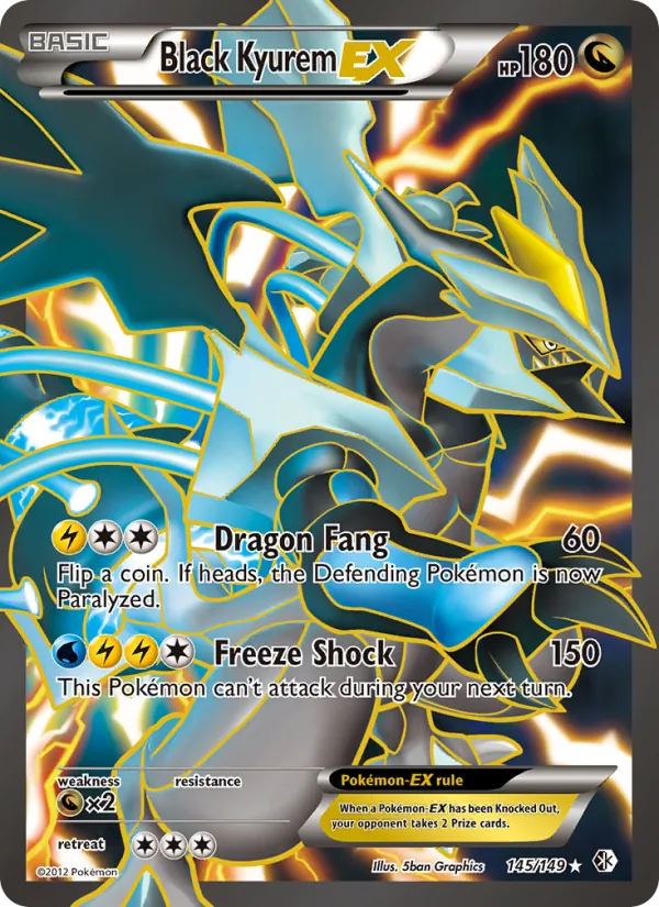 Black Kyurem-EX - Boundaries Crossed Pokemon Card