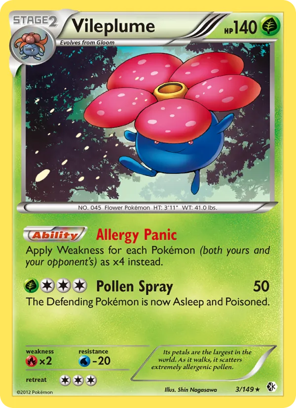 Vileplume - Boundaries Crossed Pokemon Card