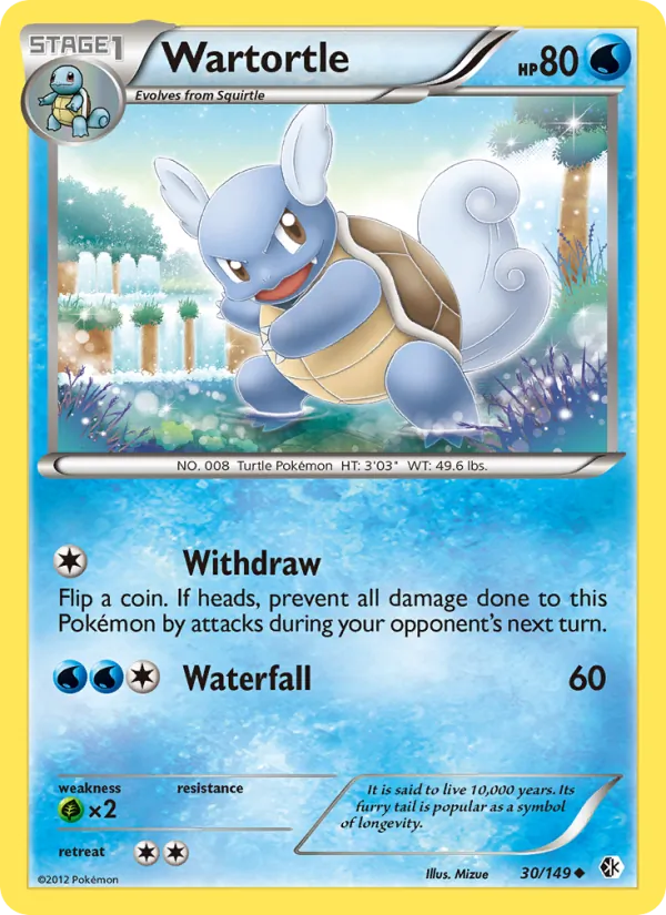 Wartortle - Boundaries Crossed Pokemon Card