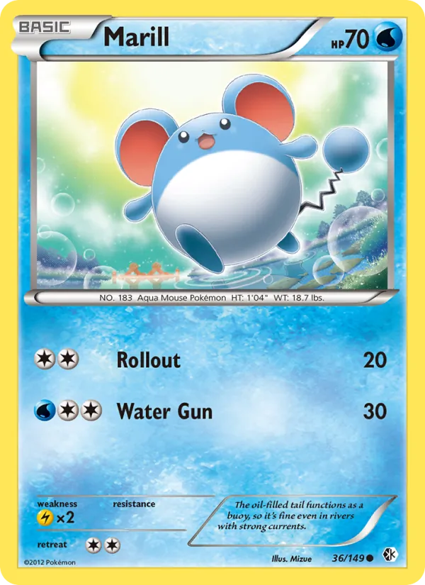Marill - Boundaries Crossed Pokemon Card