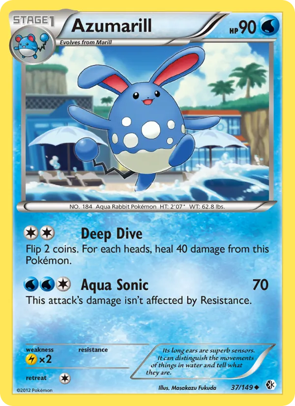 Azumarill - Boundaries Crossed Pokemon Card