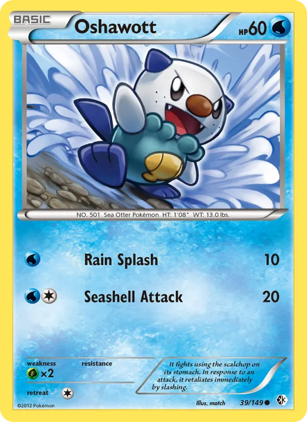 Oshawott - Boundaries Crossed Pokemon Card