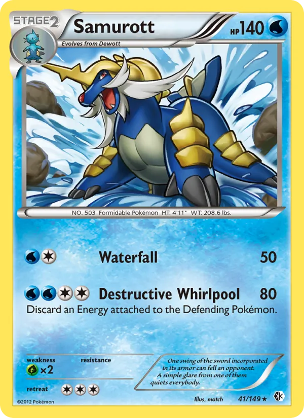 Samurott - Boundaries Crossed Pokemon Card
