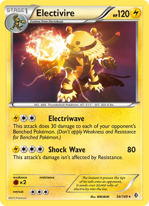 Electivire - Boundaries Crossed Pokemon Card