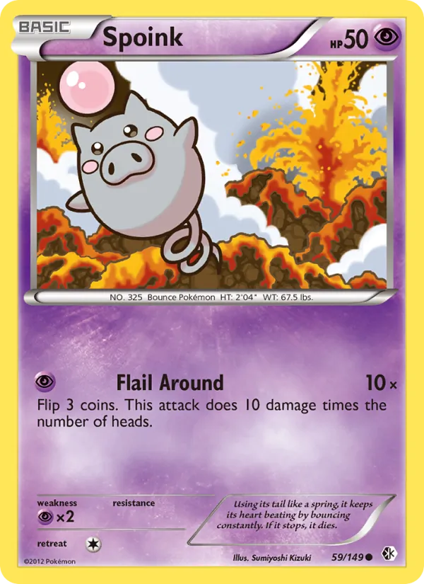 Spoink - Boundaries Crossed Pokemon Card