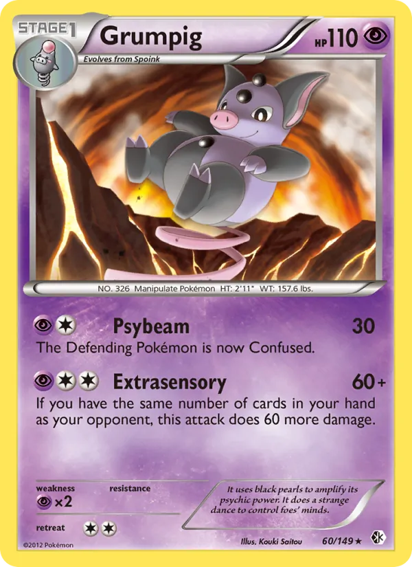 Grumpig - Boundaries Crossed Pokemon Card