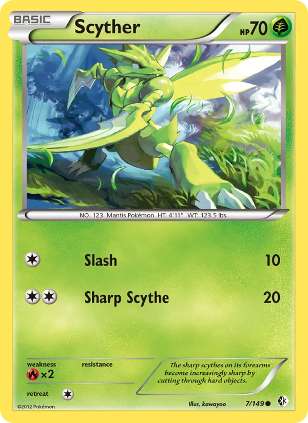 Scyther - Boundaries Crossed Pokemon Card