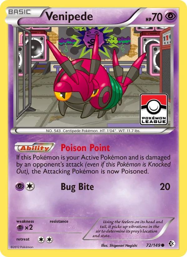 Venipede - Boundaries Crossed Pokemon Card