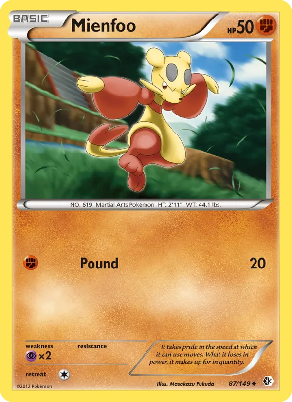 Mienfoo - Boundaries Crossed Pokemon Card