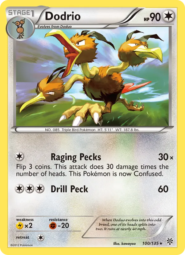 Dodrio - Plasma Storm Pokemon Card