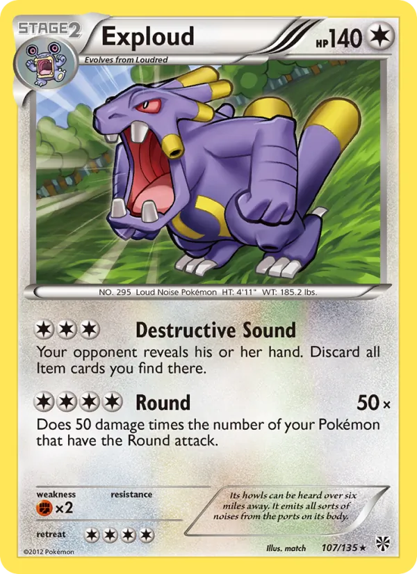 Exploud - Plasma Storm Pokemon Card