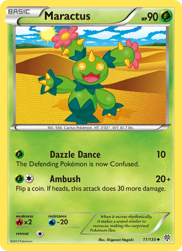 Maractus - Plasma Storm Pokemon Card